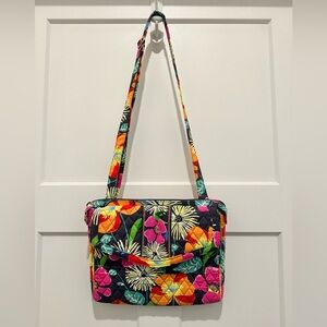 Vera Bradley Jazzy Blooms Tablet Hipster Crossbody Bag EUC